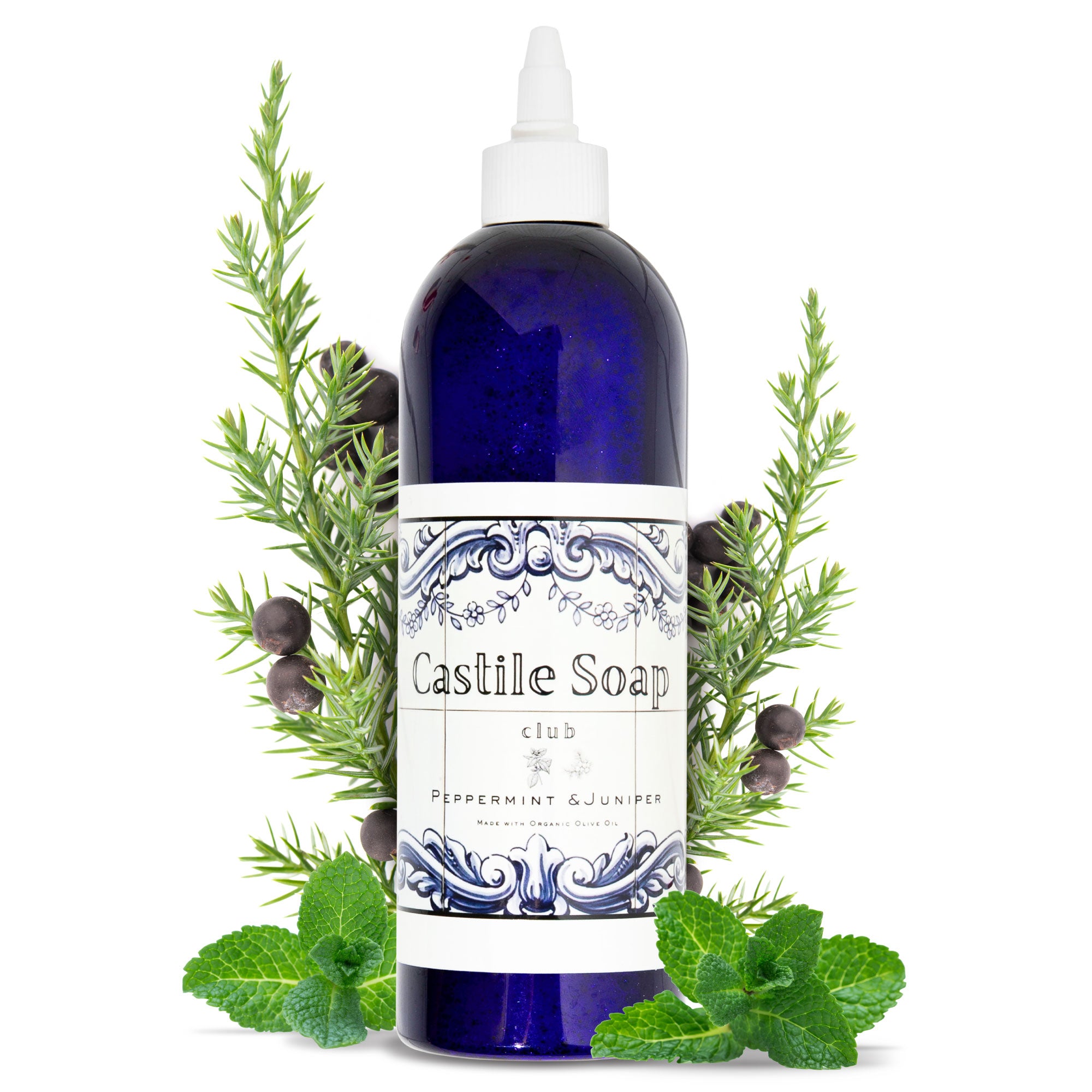 Natural Castile Soap | Organic Ingredients| Peppermint  & Juniper|16oz