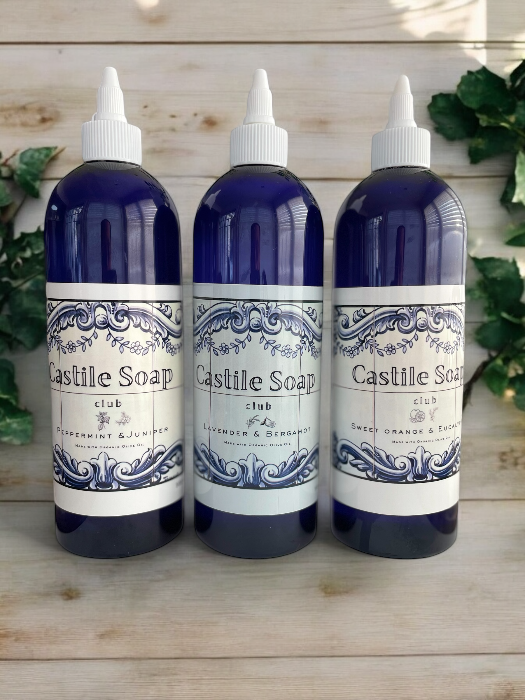 Bundle of 3- Organic Liquid Castile Soap